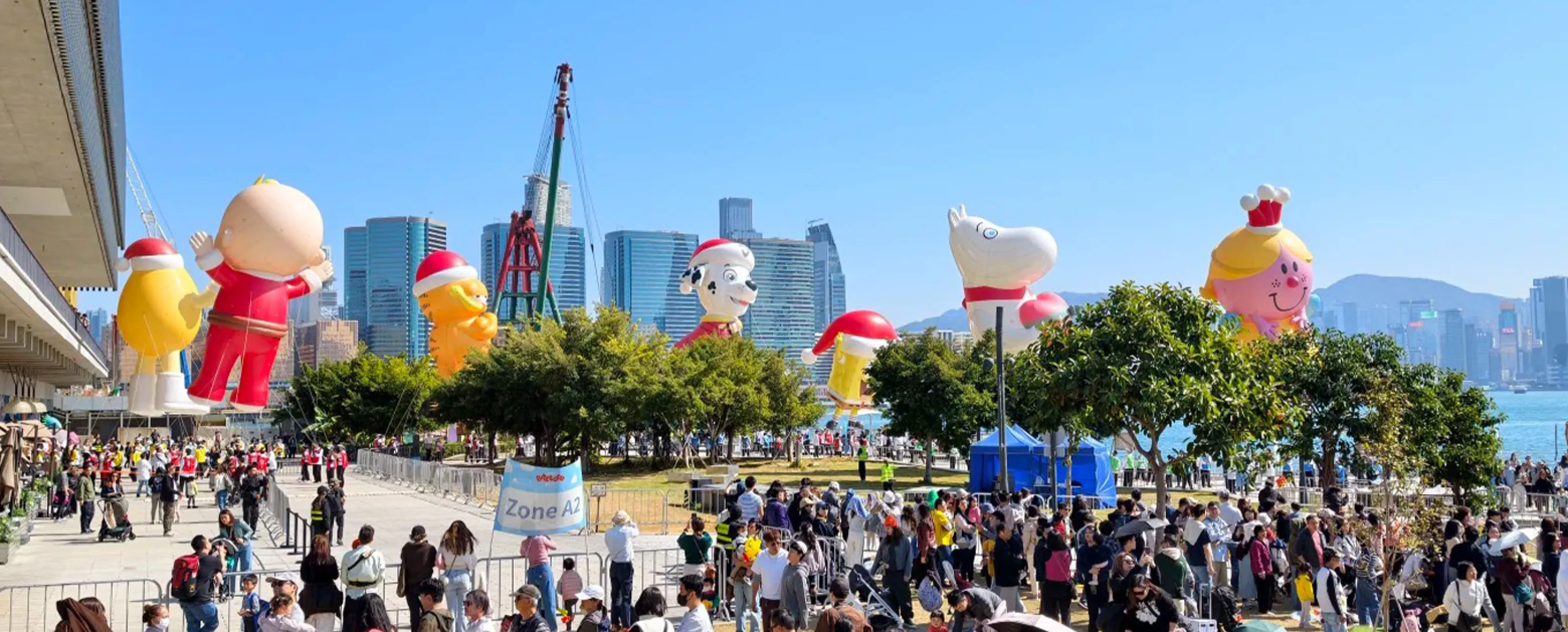 占领活动上空的视觉地标。