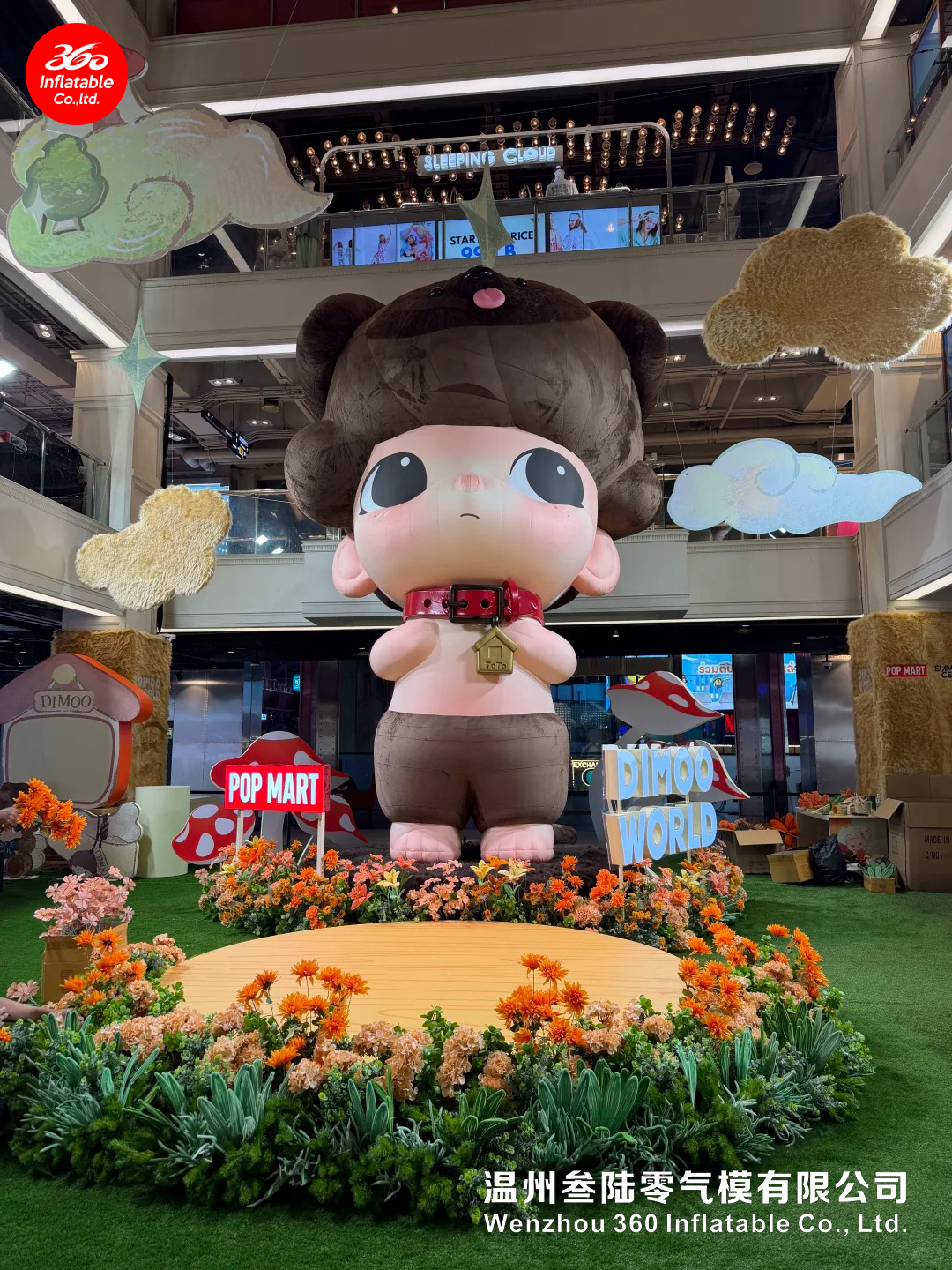 Thailand limited edition Dimoo giant inflatable model front view
Thailand limited edition Dimoo giant inflatable model side view